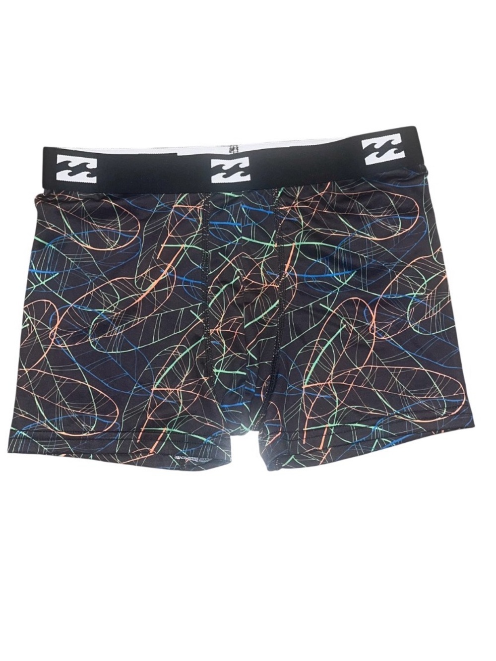 Billabong Black Orange Blue Green Neon Boys Underwear Boxer Briefs NWOT XL